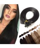 Bonding Extensions | 100% Remy Human Hair U-Tip Extensions - 0.5g/Strand 200 Strands Black #1 50 cm (100g) - International Shipping Available - Buy Online on GoSupps.com