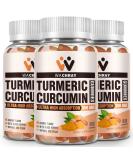 Turmeric Curcumin Gummies with Ginger & Black Pepper Extract - 3 Pack | 80 Count (Pack of 3) | Vegan & Organic Tumeric Supplements for Pain, Inflammation, Joint & Weight Health Support - Gelatin-Free for Adults & Kids - Buy Online on GoSupps.com