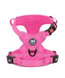 POPOT Reflective Dog Harness for Medium Dogs | Adjustable Softly Padded No-Choke Pet Vest with Control Handle (Pink Size M) - International Shipping Available - Buy Online on GoSupps.com