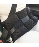 Ostomy Seatbelt Pillow - Protect Your Stoma with Comfort | Colostomy Ileostomy Urostomy Driving Cushion - Black Minky Dot - Buy Online on GoSupps.com