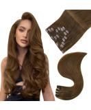 Easyouth Brown Clip-In Hair Extensions - Real 18 Inch Dark Brown Hair - 120g #4 7pcs for Natural Look - Buy Online on GoSupps.com