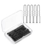 AIEX 50pcs U Shape Hair Pins Set | Secure Hold Clips for Women & Girls | Perfect for Hair Salons | Black Hair Accessories - Buy Online on GoSupps.com