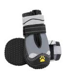 Eyin Dog Shoes - Water Repellent Non-Slip Reflective Velcro Fastener | Paw Protection for Small Medium & Large Dogs - Size 3 (Gray) - 2 Pieces - Buy Online on GoSupps.com