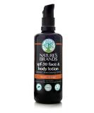 Natural SPF 30 Face & Body Lotion | Herbal Choice Mari | Organic Sweet Orange | Non-Toxic & Chemical-Free | 3.4 Fl Oz Glass Bottle - Buy Online on GoSupps.com
