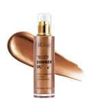 Body Shimmer Oil - Long Lasting Highlighter & Luminizer for Face & Body | Bronze & Glow | Shop Internationally - Buy Online on GoSupps.com