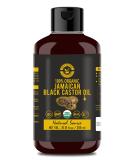 USDA Certified Organic Jamaican Black Castor Oil - 100% Pure, Handmade from Traditional Roasted Castor Beans - 10.15 fl oz - Buy Online on GoSupps.com