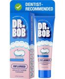 Dr. Bob Unflavored Toothpaste - Natural Xylitol Baby, Toddler, Kids Toothpaste with Fluoride for Sensitive Teeth - No Artificial Flavors, SLS-Free, Dye-Free, Flavorless for Children -Made in USA- 4oz - Buy Online on GoSupps.com