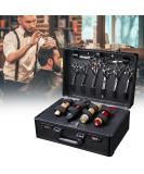 Professional Barber Case - 15.75" x 11" x 6.2" Travel Organizer Tool Box for Shears & Clippers - Large Mobile Beauty Salon Kit (Black) - Ships Internationally - Buy Online on GoSupps.com