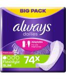 Always Dailies Pantyliners 74 Pads - 74 Count Pack for Daily Freshness - Buy Online on GoSupps.com