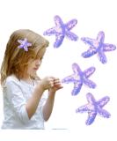 Sequin Starfish Hair Clips - Purple Glitter Hair Pins for Women and Girls (4PCS) - Buy Online on GoSupps.com