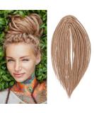 DSoar 24 Double Ended Synthetic Dreadlocks - 10 Strands - Soft Crocheted Hair Extensions for Reggae & Hip-Hop Style - 0.6cm Thickness - Buy Online on GoSupps.com
