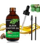 Organic Black Castor Oil 120ml - Cold Pressed Unrefined for Hair Eyelash & Skin Care - Moisturizing & Growth - Buy Online on GoSupps.com