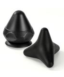 Trigger Point Presser Massager with Suction Cup - 2 Pack Black Massage Balls for Back Shoulder Hands & Legs | Self-Massage Tool - Buy Online on GoSupps.com