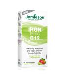 Jamieson Iron + Vitamin B12 Chewable Tablets - 45 Tabs - Buy Online on GoSupps.com