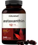 NatureBell Astaxanthin 12mg, 240 Softgels, Made with Astax (Max Strength from MicroAlgae), Natural Antioxidant for Skin & Eye Health – Non-GMO & No Gluten, 4 Month Supply - Buy Online on GoSupps.com