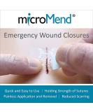 microMend Emergency Wound Closures Kit - Surgical Quality Laceration Repair Without Stitches - Includes 2 Medium Devices, Gauze, and Antiseptic Wipe - Buy Online on GoSupps.com