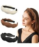 Nayyana Fashionable 3-Piece Wide Braided Headbands for Women & Girls - Non-Slip Hair Accessories in 3 Colors - Buy Online on GoSupps.com