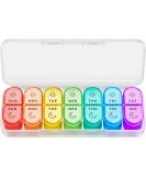 7 Days AM PM Pill Organizer - BPA-Free 2 Times a Day Large Weekly Pills Case for Vitamins and Medicine - Buy Online on GoSupps.com