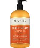Cosmetasa Hot Cream Massage Gel - 87% Organic Cellulite Cream - Pain Relief for Joints and Muscles - 8.8 Oz - Buy Online on GoSupps.com