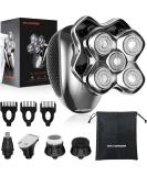 MAXGROOM 5-in-1 Waterproof Magnetic Detachable Head Shaver for Bald Men - USB Rechargeable LED Display Wet/Dry Use Travel Pouch Included - Buy Online on GoSupps.com