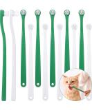 12 Pack Cat Toothbrush for Small Dogs | Soft Bristles Gentle Pet Dental Care | Long Handle Mini-Head 2 Colors - Green & White - Buy Online on GoSupps.com