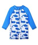 HUAANIUE Baby Girls Long Sleeve Swim Sun Protection Wetsuit UPF 50+ | Whitebluewhale One Piece Swimwear for Girls 6M-6Y - Buy Online on GoSupps.com