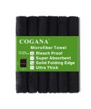 Cogana Microfiber Hair Towels Set 6 Pack - Black, Bleach Proof, Quick Drying - 16X32 Inches - Buy Online on GoSupps.com
