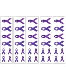 40 Purple Ribbon Temporary Tattoos: Pancreatic Cancer Awareness Tattoo - Buy Online on GoSupps.com