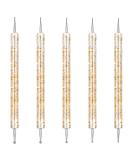 Jinlaili 5 Piece Nail Art Dotting Tools Set Nail Dot Pen Dotting Tool Set Rhinestone Picker Dotting Pen for Nail Art Rhinestones Dot Work Line Drawing (Gold) - Buy Online on GoSupps.com