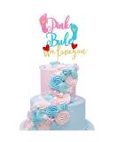 Arthsdite 1Pc Pink or Blue We Love You Cake Topper with Footprint Gender Reveal Cake Decorations for Baby Shower Gender Reveal Theme Kids Boys Girls Birthday Party Decoration Supplies Pink Or Bule Cake Topper - Buy Online on GoSupps.com