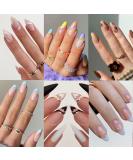 6 Sets Medium Almond KXAMELIE Press on Nails with Swirl Floral Heart Pattern - 144 pcs Fake Nails for Women and Girls - Buy Online on GoSupps.com