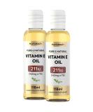 Vitamin E Oil 211iu | 2 Pack | 236 mL | High Strength Vegan Food Supplement | Natural Vitamin E Oil | By Horbaach 118 ml (Pack of 2) - Buy Online on GoSupps.com
