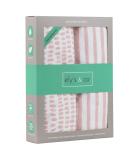 Ely's & Co. Patent Pending Waterproof Bassinet Sheet, No Need for Bassinet Mattress Pad Cover, 2 Pack Mauve Pink Splash & Stripes,for Baby Girl 32" 16"X3" Bassinet Pink - Buy Online on GoSupps.com