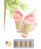 40 Ginger Foot Pads for Better Sleep, Easy Foot Care with Natural Ginger & Bamboo Vinegar Ingredients - Buy Online on GoSupps.com