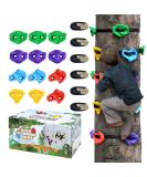 TOPNEW 12 Ninja Tree Climbing Holds for Kids Climber Adult Climbing Rocks with 6 Ratchet Straps for Outdoor Ninja Warrior Obstacle Course Training - Buy Online on GoSupps.com