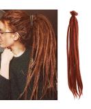 No LIFE 10PCs 50cm ginger red dreadlock extensions one-sided crocheted synthetic dreadlocks accessories jamaica punk hip-hop reggae hair braoid wigs faux locs for fashion men women - Buy Online on GoSupps.com