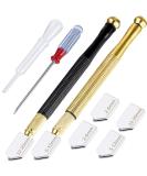 Glass Cutter Tool Mirror Cutting Tool with 2-6 mm  5-12 mm  12-20 mm Glass Cutter Head and Screwdriver Oil Dropper Glove for Glass Tiles Mirror Cutting - Buy Online on GoSupps.com