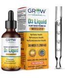 Plant-Based Micellized D3 Liquid 1200 IU for Children & Adults | Highly Absorbable Vitamin D3 Supplement for Bone, Cardiovascular & Immune Health - 750 Servings - Buy Online on GoSupps.com