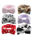 6-Piece Coral Fleece Bow Headbands for Women | Elastic Spa Cosmetic & Yoga Headbands - Perfect for Face Washing & Showers - Buy Online on GoSupps.com