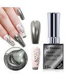 U-Shinein Metallic Painting Gel Kit - Black Grey Nail Art UV Gel - Buy Online on GoSupps.com