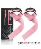 Train aid strength training women bodybuilding lifting straps gym deadlift cross libes with neoprene padded wrist non -slip silicone for weightlifting bodybuilding xfit strength training pink - Buy Online on GoSupps.com