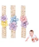 WUISOLQP Baby Girl Headband Set - 3PCs Soft Stretchy Hairbands for Babies, Elastic Lace Floral Hair Accessories for Child Toddler - Perfect for Party, Birthday, Christmas Photography - Buy Online on GoSupps.com