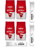 Lavazza Qualita Rossa Arabica and Robusta Medium Roast Coffee Beans 4 x1 kg FREE SUGAR SACHETS  - Buy Online on GoSupps.com