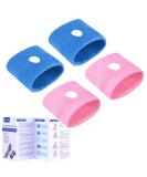 Anti-Travel Sickness Bands 2 Pairs for Kids & Adults - Natural Acupressure Nausea Relief Wristbands - Motion Sickness Relief for Car, Sea, Flying, Pregnancy - Pink & Blue - Buy Online on GoSupps.com