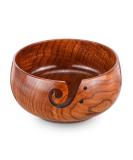 Handmade Wooden Yarn Bowl with Holes - Perfect Yarn Holder for Crocheting - Mothers Day Gift - 6 x 3 Classic Design - Buy Online on GoSupps.com