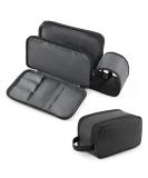 Lifewit Large Black Toiletry Bag for Men | Double Zipper Travel Shaving Dopp Kit | Water-Resistant Organizer for Toiletries and Accessories - Buy Online on GoSupps.com