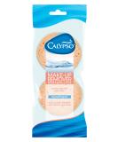 Calypso make-up remover biodegradable facial cleaning sponges with cotton and linen 1 x 2 pieces yellow 1 piece (2 Pack) - Buy Online on GoSupps.com