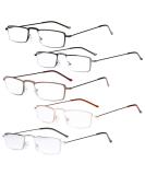 Eyekepper 5-Pack Stainless Steel Half-Eye Reading Glasses +1.75 | Stylish & Durable Readers for Global Shipping - Buy Online on GoSupps.com