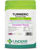 Lindens Turmeric 500mg with Black Pepper Vegan Capsules - 100ct | UK Made - 1000mg Serving | Curcumin Supplement | Easy to Swallow | Letterbox Friendly - Buy Online on GoSupps.com