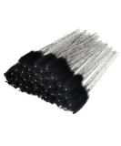 Rofitbest Disposable Crystal Eye Brush - 50pcs Black Mascara & Eyelash Applicator Sticks for Perfect Eye Makeup - Buy Online on GoSupps.com
